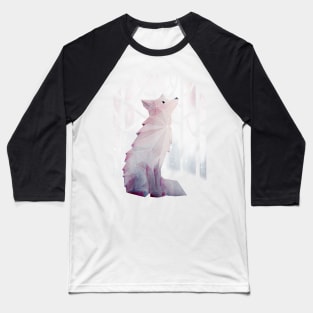 Fox in the Snow Baseball T-Shirt